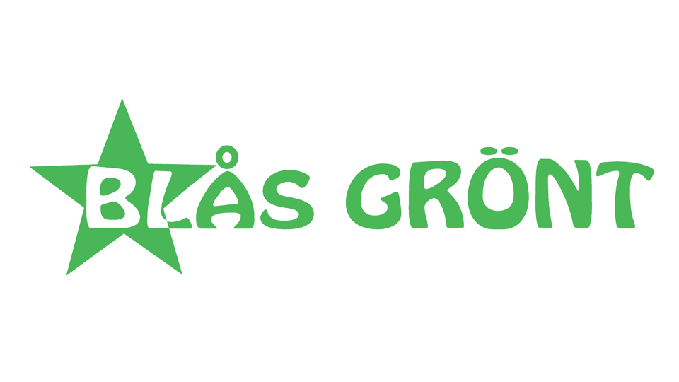 Logotyp för Blås grönt.